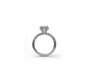 0.57TW Classic Diamond Halo Engagement Ring