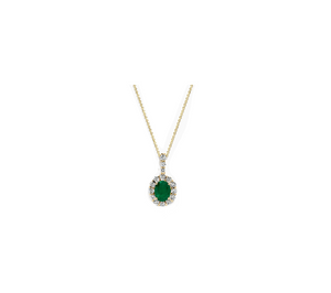 3.53TW Emerald & Diamond Necklace