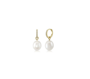 0.06TW Diamond & Pearl Earrings