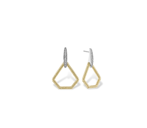 0.12TW Two Tone Diamond Earrings