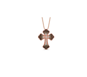 0.51TW Ombre Cross Pendant