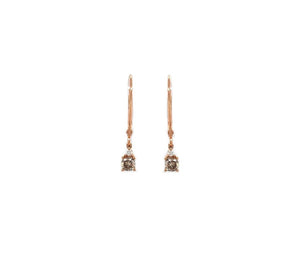 0.70TW Brown & White Diamond Earrings