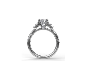 0.43TW Modern Three Stone Engagement Ring