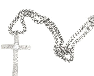 Vintage Silver Cross Necklace
