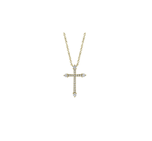 0.17TW Diamond Cross Necklace