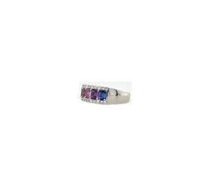 2.86TW Sapphire & Diamond Band