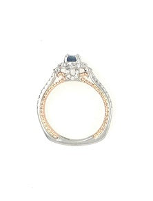 0.64TW Sapphire & Diamond Engagement Ring