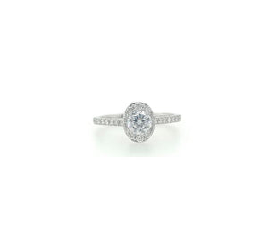 0.30TW Halo Engagement Ring