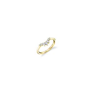 0.25TW Curved Diamond Wedding Band