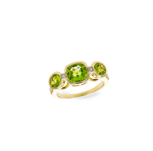 2.80TW Peridot & Diamond Ring