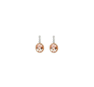 5.17TW Morganite & Diamond Earrings