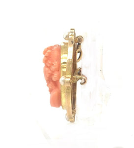 Vintage Coral Cameo