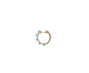 0.38TW Turquoise & Diamond Hoops