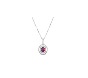 1.05TW Ruby & Diamond Pendant