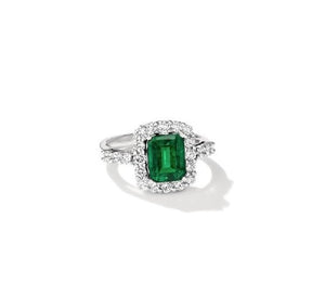 2.88TW Emerald & Diamond Ring
