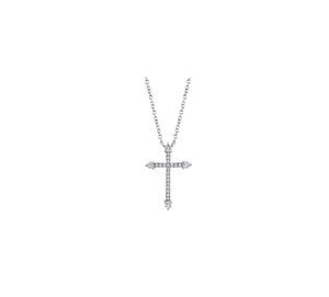 0.17TW Diamond Cross Necklace