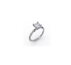 0.07TW Round Diamond Solitaire Engagement Ring With Twisted Shank