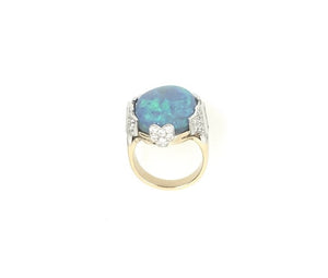 Lightning Ridge Black Opal Ring