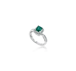0.74TW Emerald & Diamond Ring