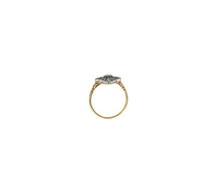 Estate 0.60TW Diamond & Emerald Ring