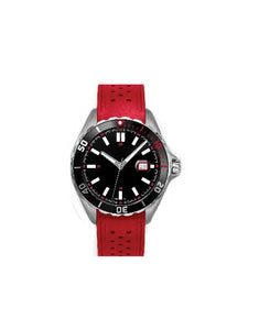 Diver Watch with Red Strap