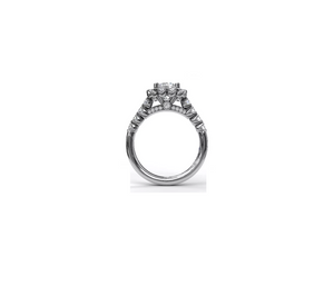 0.77TW Large Cushion Halo Engagement Ring