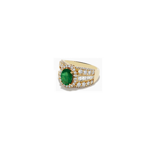 3.08TW Emerald & Diamond Ring