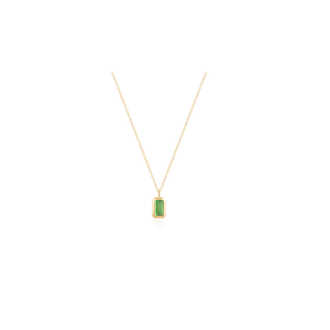 ASPEN Tsavorite Bezel Necklace