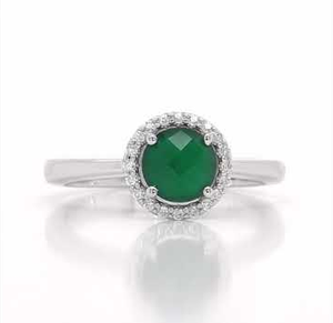 Simulated Emerald Ring by Lafonn