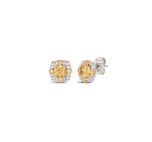 0.65TW Sunny Yellow Diamond Earrings