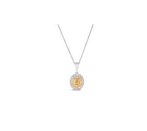 0.66TW Yellow Diamond Pendant