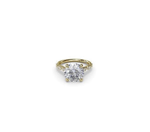 0.20TW Petite Pave Diamond Engagement Ring