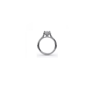0.34TW Delicate Pear Shaped Halo Engagement Ring