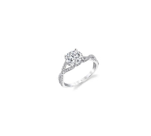 0.39TW Hidden Halo Engagement Ring