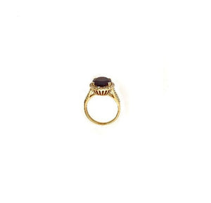 6.98TW Garnet & Diamond Ring