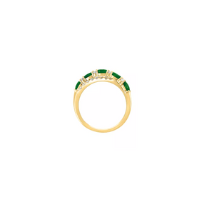 14KY Emerald & Diamond Ring EFFY