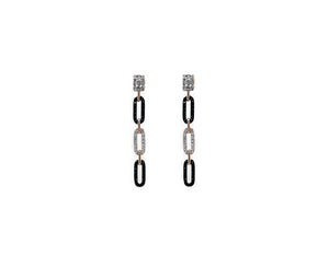 0.59TW Black & White Diamond Earrings