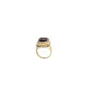 Amethyst & Seed Pearl Estate Ring
