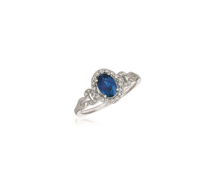 0.90TW Sapphire & Diamond Ring