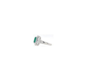 2.67TW Emerald & Diamond Ring