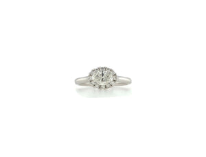 0.70TW Halo Oval Engagement Ring