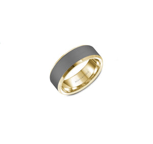 Sandpaper& High Polished Wedding Band